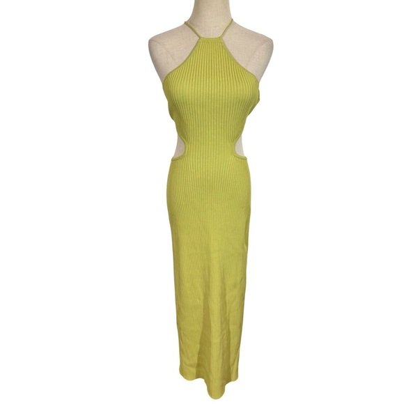 Significant Other Skye Cutout Ribbed Backless Midi Dress In Avocado sz:AU10/US6 - Picture 15 of 16